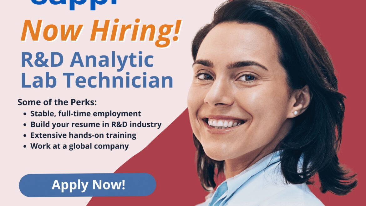 R&D Analytic Lab Technician - Sappi