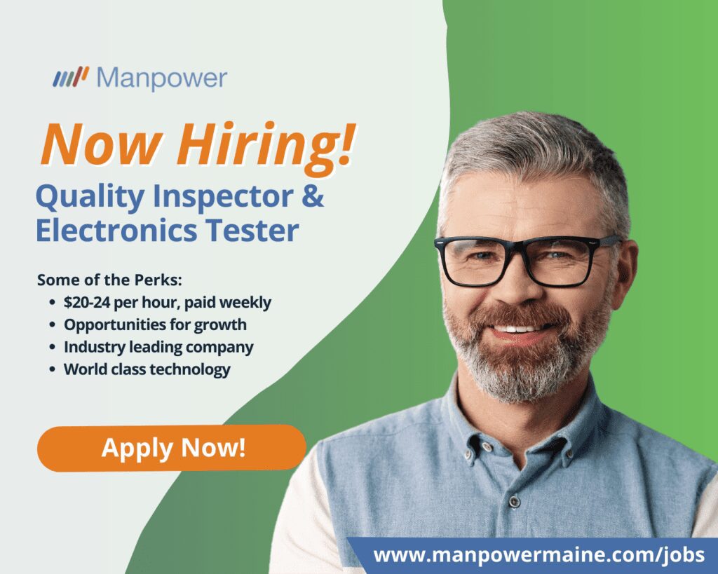 Quality Inspector & Electronic Tester

We are seeking a highly skilled and detail-oriented individual to join a world class manufacturing team as a Quality Inspector & Electronic Tester. This position is essential in ensuring that products meet the highest quality standards and perform reliably in real-world applications. If you are passionate about precision, problem-solving, and maintaining top-notch standards, we want to connect you with this opportunity!

Pay: $20-24 per hour, paid weekly
Location: Sanford, Maine
Schedule: M-F 7a-3:30p

What’s in it for you:
- Competitive pay
- A company that values a strong workplace culture
- Opportunities for growth & development
- Work with world class technology
- Industry leading company with locations across the country

Daily Responsibilities:
- Using inspection tools such as digital calipers, gages, and micrometers
- Inspecting products and components to ensure compliance with internal quality standards
- Reporting non-conformities and collaborate with teams to resolve quality issues
- Diagnosing issues using testing equipment and ensure product functionality
- Monitoring production processes and perform regular quality checks
- Maintaining and calibrate precision measuring instruments such as digital calipers, gages, micrometers

Qualifications Necessary to be Considered:
- 2-5 years of related experience in inspection or manufacturing environments
- Strong understanding of inspection processes and quality control procedures
- Excellent hearing & visual acuity

How to Get Started:

We have made it easy to apply to be a Quality Inspector & Tester in Sanford, Maine. Simply contact us by choosing an option below.

Apply Now: see below
Call or Text: ‘QUALITY’ to 207.284.0595
Email: Biddeford.me@manpower.com             

Not sure if this is the right job for you? No worries. We have many other jobs available that you may be interested in - apply now to start a conversation.

Why You Should Choose Manpower?

Upon eligibility, our associates have access to wide range of benefits including:

Access to health, dental, & vision benefits
• Unlimited referral bonus program – get paid to help your friends get work
• Weekly pay and electronic deposit – we get you paid fast and securely!
• Access to FREE online professional development trainings & programs

Job ID: 5650415

#PASOME